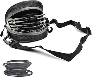 8 Pockets Camera Lens Filter Pouch, Water Resistant and Dustproof Professional Photography Filter Holder Belt Bag Pouch Filter Carrying Case for 8 Round Filter