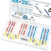 Vista 13 de TICONN 250 Piezas Conectores de Alambre con Sello de Soldadura, Conectores a Tope Termorretráctiles, Terminales de Cable Eléctrico Impermeables