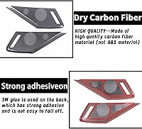 Vista 3 de Cubierta de altavoz de puerta lateral de automóvil compatible con Chevrolet Corvette C8 2LT 3LT 2020-2023 fibra de carbono real, 2 piezas, Negro
