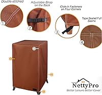 Vista 5 de Funda para ahumador NettyPro para ahumador eléctrico Masterbuilt de 30 pulgadas al aire libre, impermeable, resistente para parrilla vertical