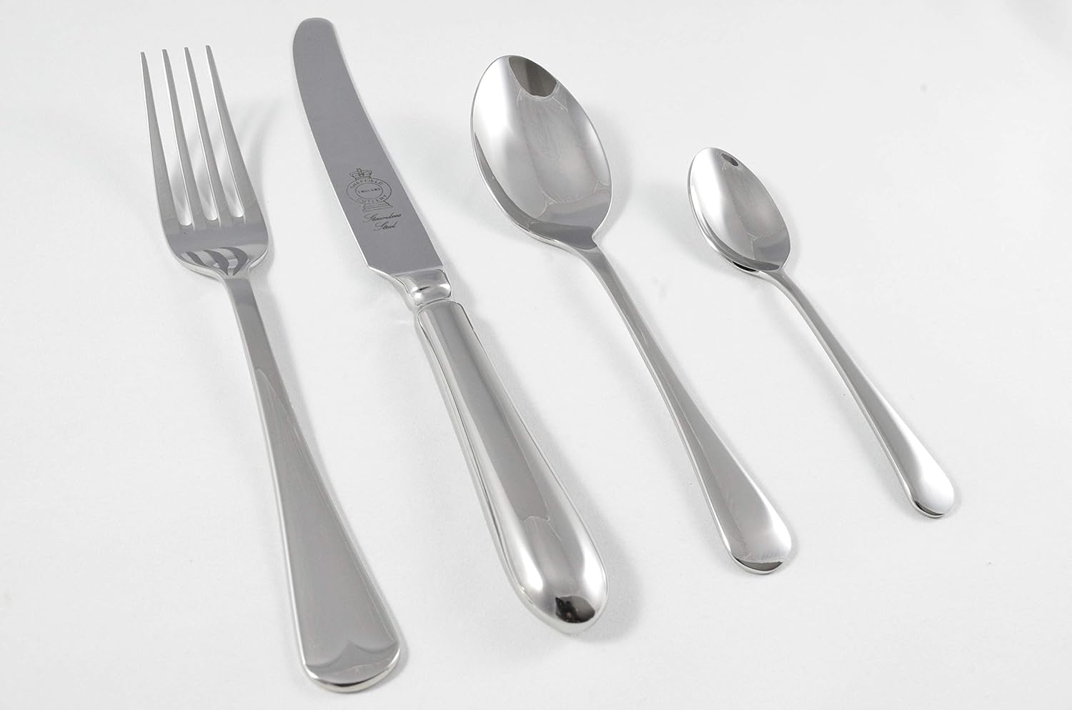 New Old English Pattern 4 Piece place Setting Made in Sheffield England Stainless Steel Cutlery Fantastic