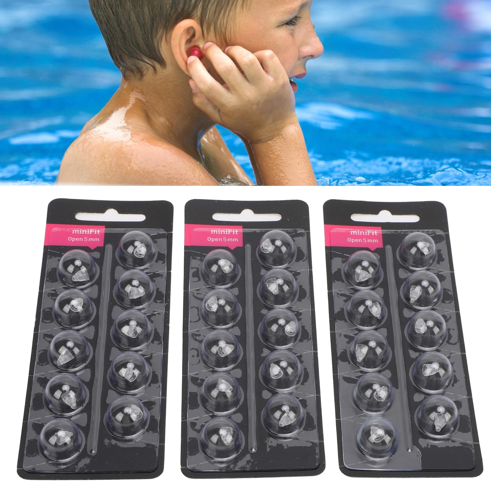 30 Uds. Cúpulas de Repuesto para Ayudas de Sonido para MiniFit, Doble Ventilación, Cúpulas Abiertas de Silicona Antiestática de una Sola Capa, PES A02 (5mm)