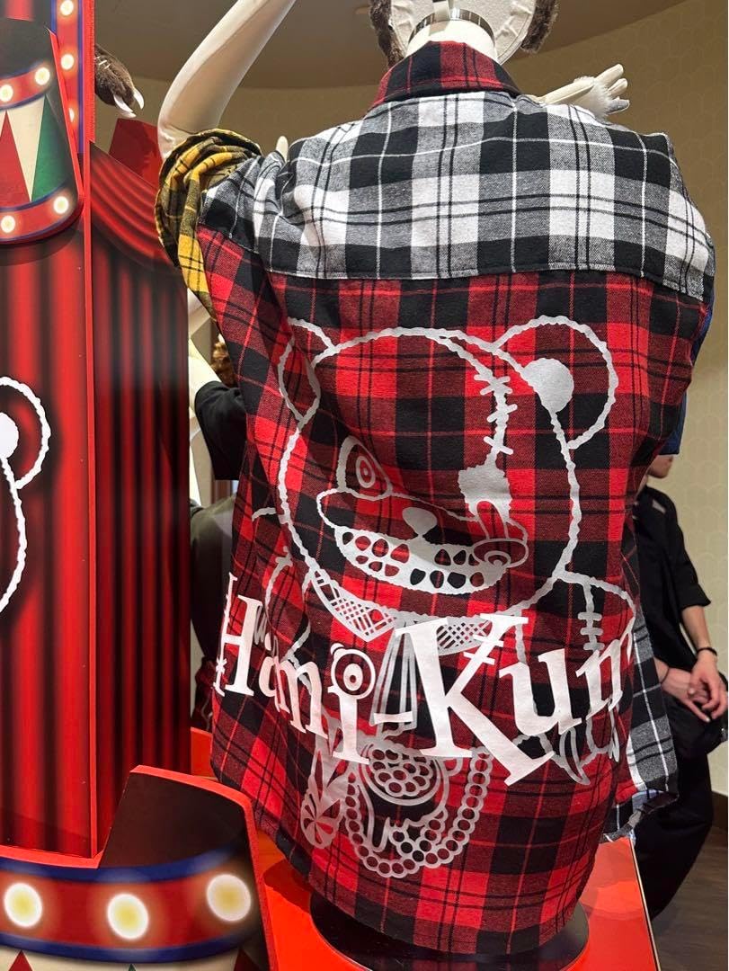 ハミクマ シャツ チェック ハミクマ チェックシャツ USJ ハロウィン