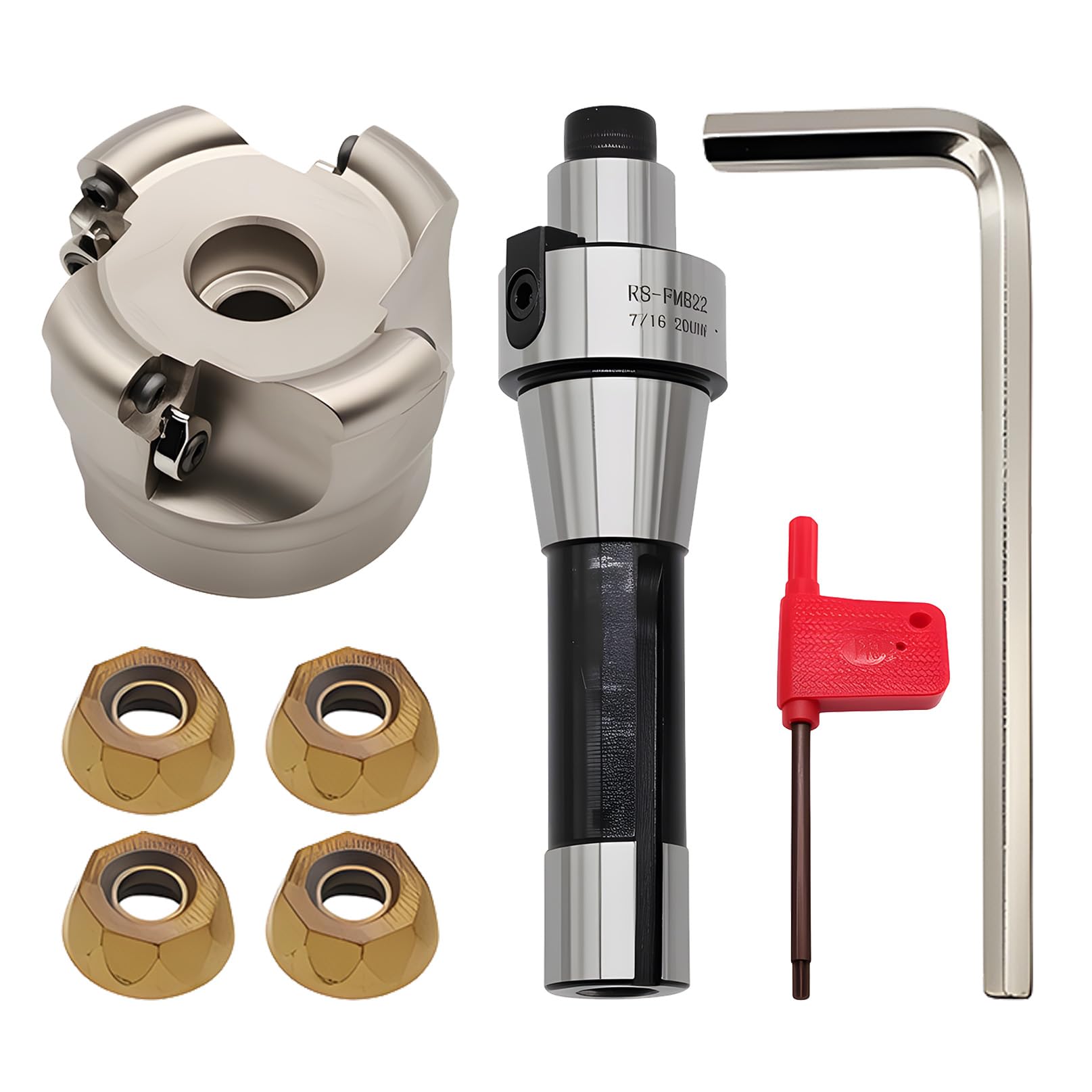 Fraise rotative R8-FMB22 corps alliage dur pour usinage de précision - 8