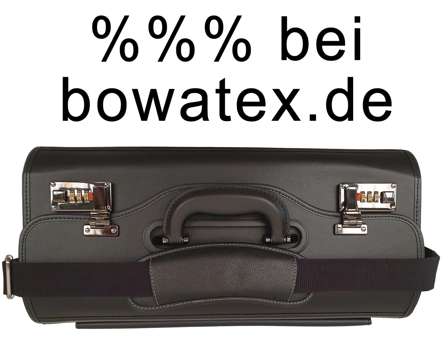 Aktenkoffer Pilotenkoffer mit Umhängegurt Dokumenten Koffer 46 cm