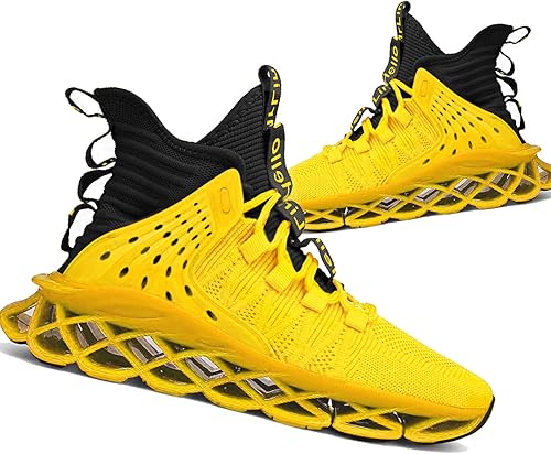 Hello MrLin Zapatillas de correr para hombre, antideslizantes, atléticas, para caminar, tipo hoja, hip-hop