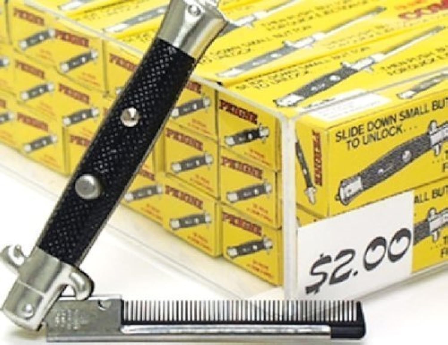 One Dozen Switchblade Comb