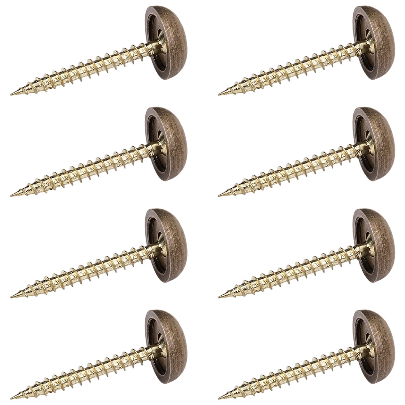 Hgenahgtf 15Mm Bronze Of 8 Sturdy Brass Decorative Screws With Glass Caps For Furniture Fixing Rustproof Construction Furniture Hardware Glass Screw Caps
