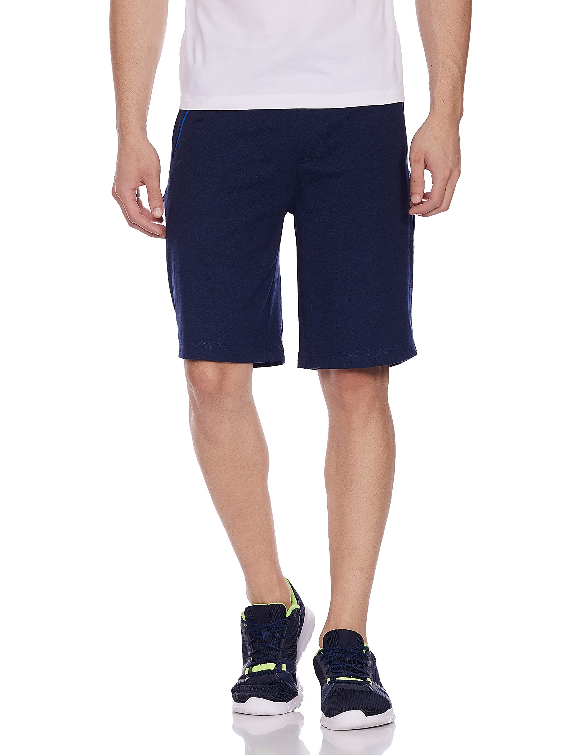 Athleisure Men Knit Shorts - Cotton Rich - Antiviral, Zipper Pocket, Breathable-image-46