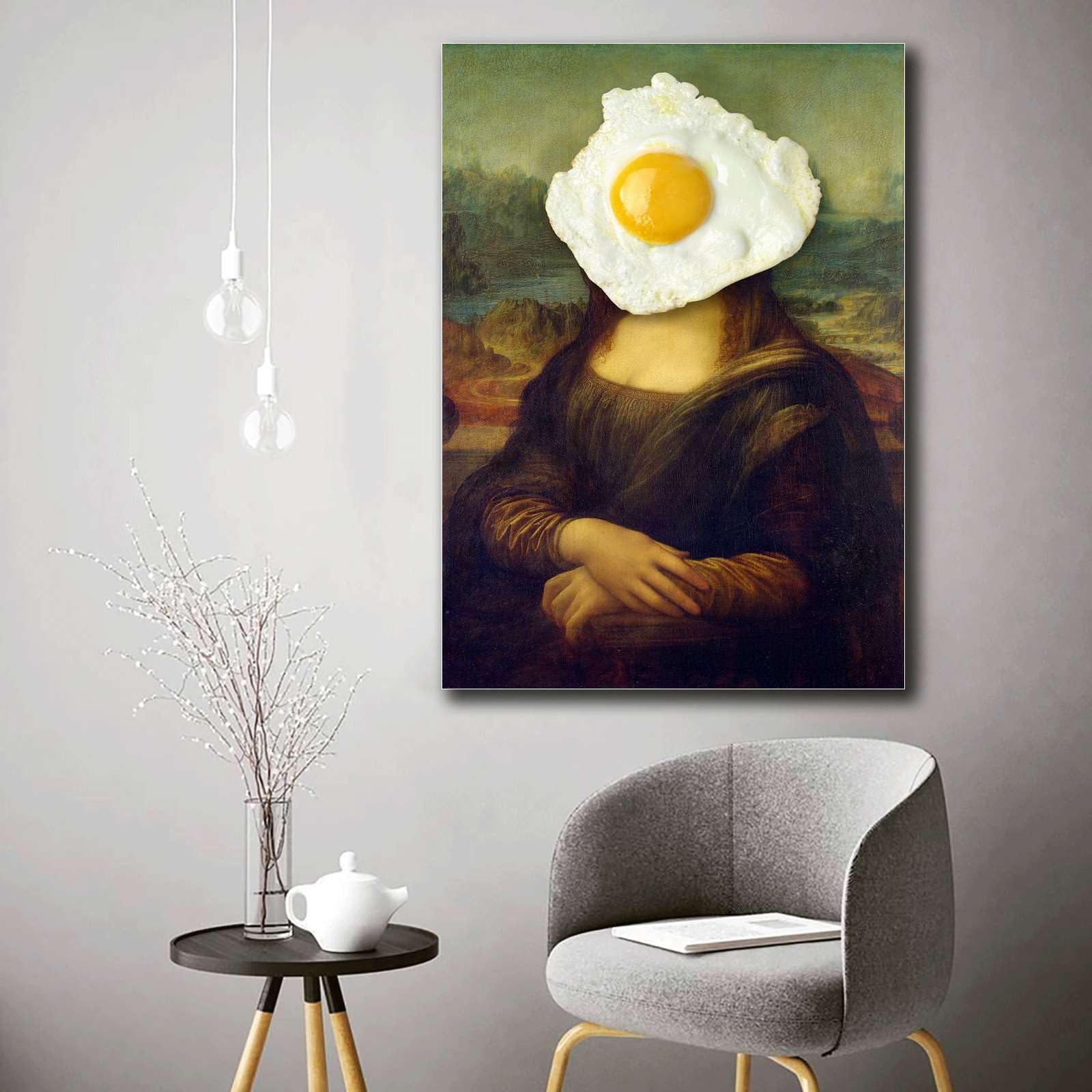 Amazon.com: SFXLUCART Wall Art Canvas Print Vintage Mona Lisa with