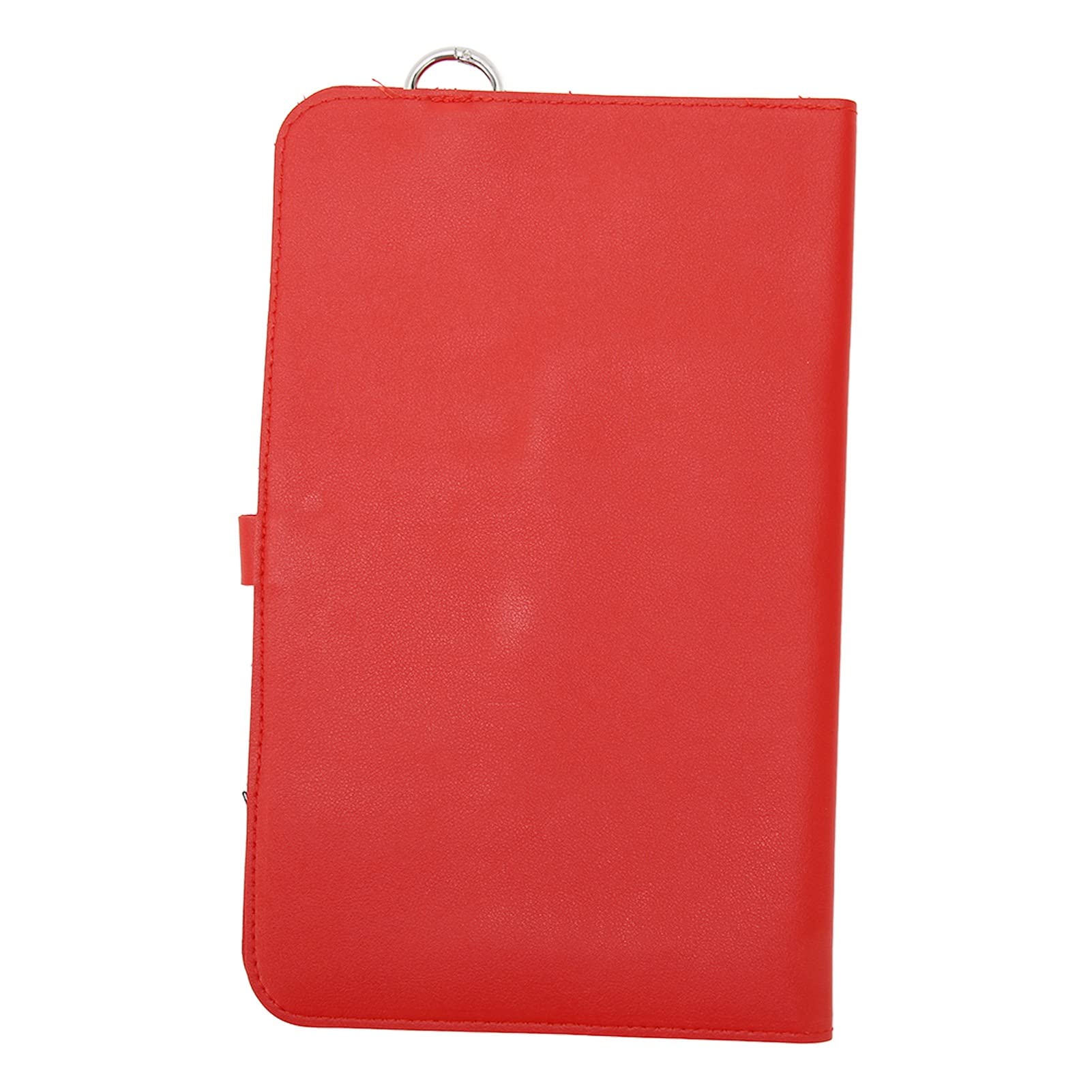 Estuche para ganchos de ganchillo, bolsa de almacenamiento de ganchillo para ahorrar espacio, cierre a presión seguro, color rojo, para tejer, viaje a casa