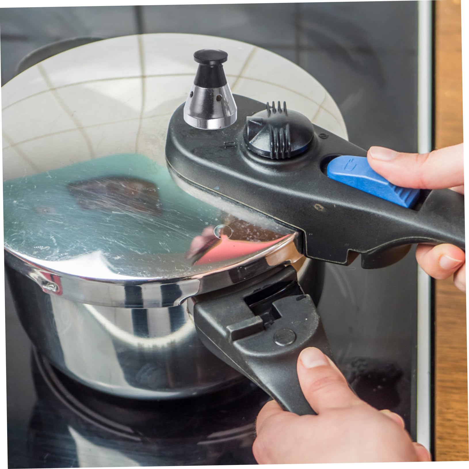 Alipis 5 Ensembles Tuyau D'échappement avec Soupape De Limitation De Pression Jauge Accessoires Autocuiseurs Batterie De Cuisine Partie Double Drain Pot Planche Acier Inoxydable