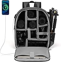Vista 18 de CADeN - Mochila para cámara profesional DSLR / SLR sin espejo, resistente al agua, maletín compatible con accesorios de cámaras Sony, Canon, Nikon