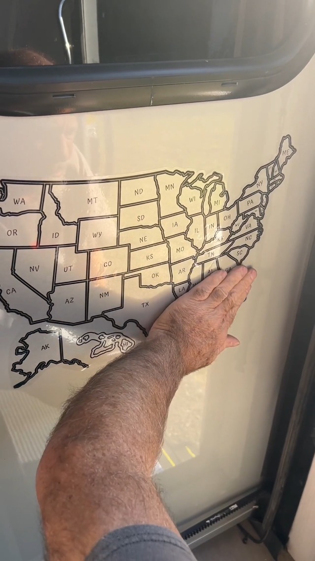 Map Sticker For Your Rv Watch Applying this USA Map Decal in a Motorhome! on Amazon Live