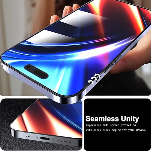 Miniatura 7 de OAproda 1 pieza más fuerte que 3 piezas  Protector de pantalla integrado a prueba de polvo para iPhone 15 protección completa 9H+ inastillable,