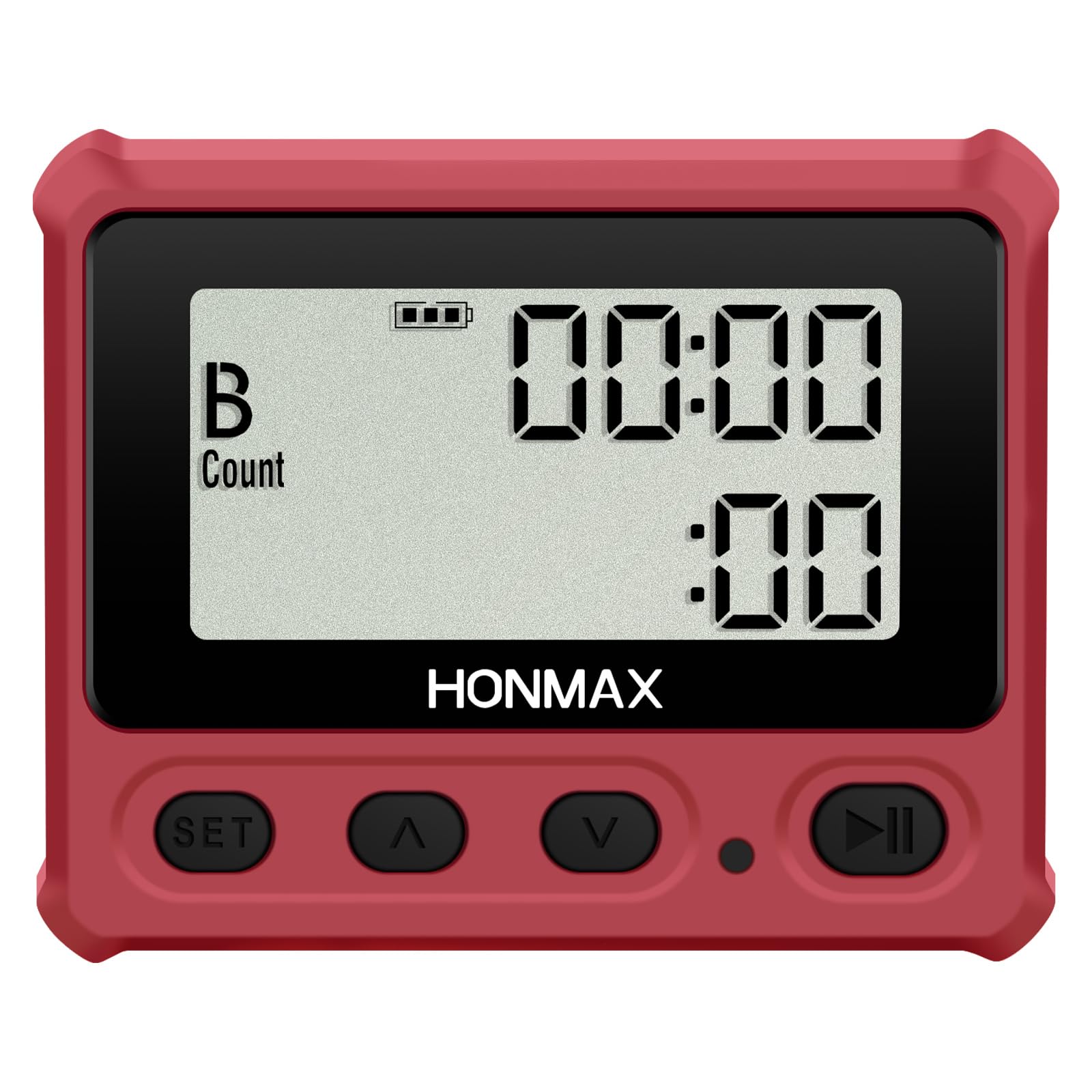 Minuteur numérique d'intervalle, chronomètre avec rétroéclairage, horloge rechargeable USB-C, rouge