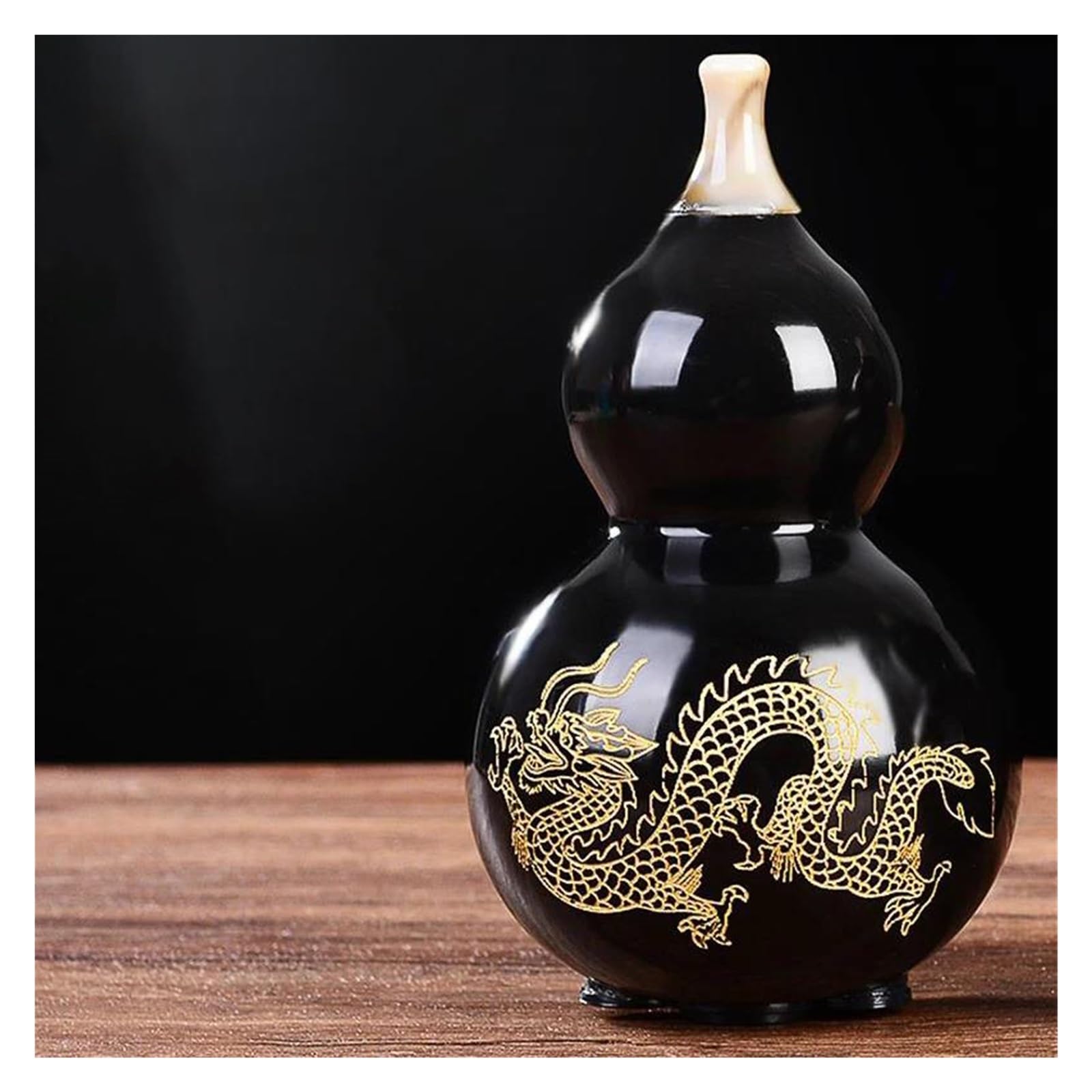 High Density Sandalwood Cucurbit Instrument Music Playing Hulusi Professional Performance Flute C/bB/D/F/G Tone Professional Hulusi(Black,B1)