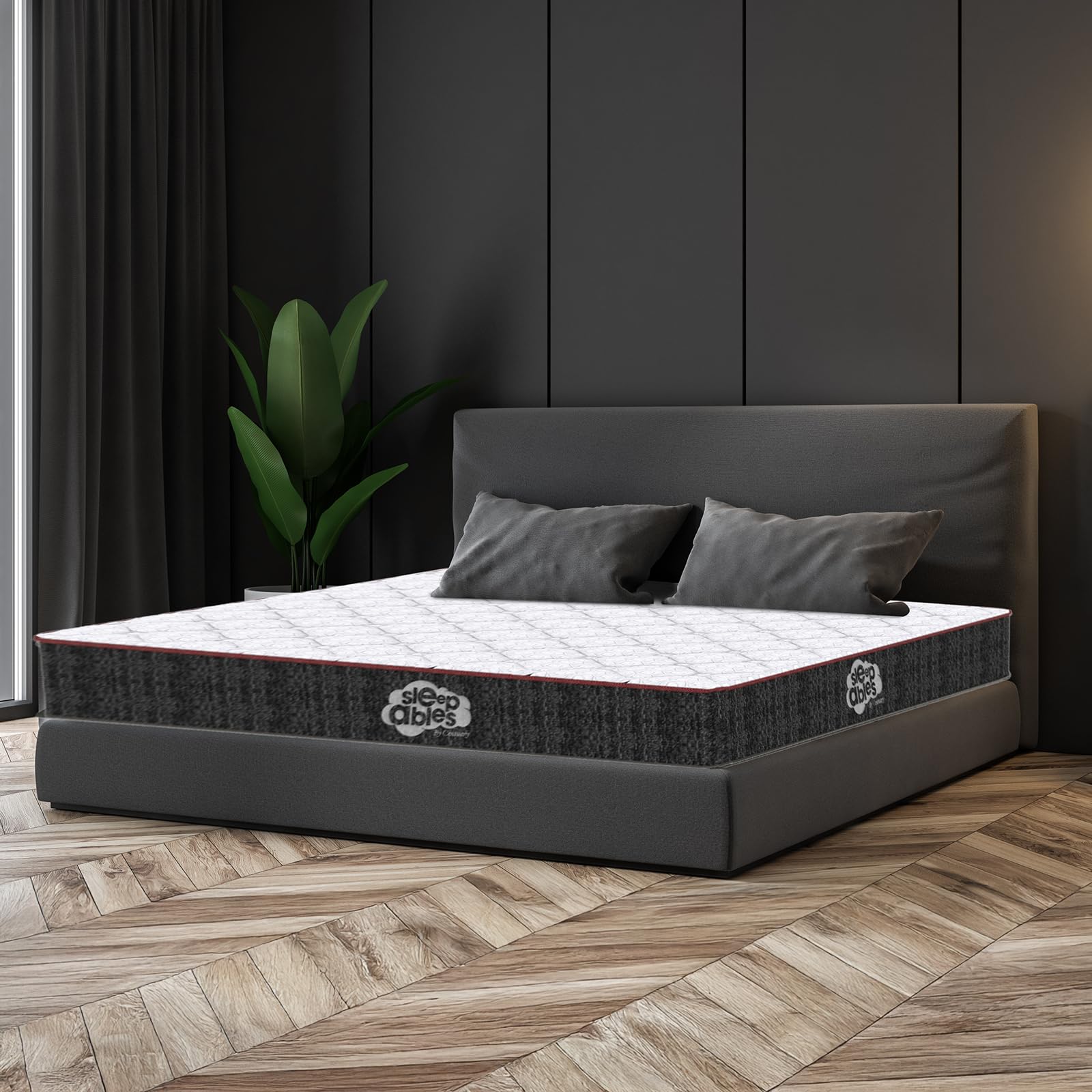 Sleepables 8-Inch King Size Hybrid Zero Partner Disturbance Copper Gel Memory Foam Roll Pack Pocket Spring Mattress (75x72x8)