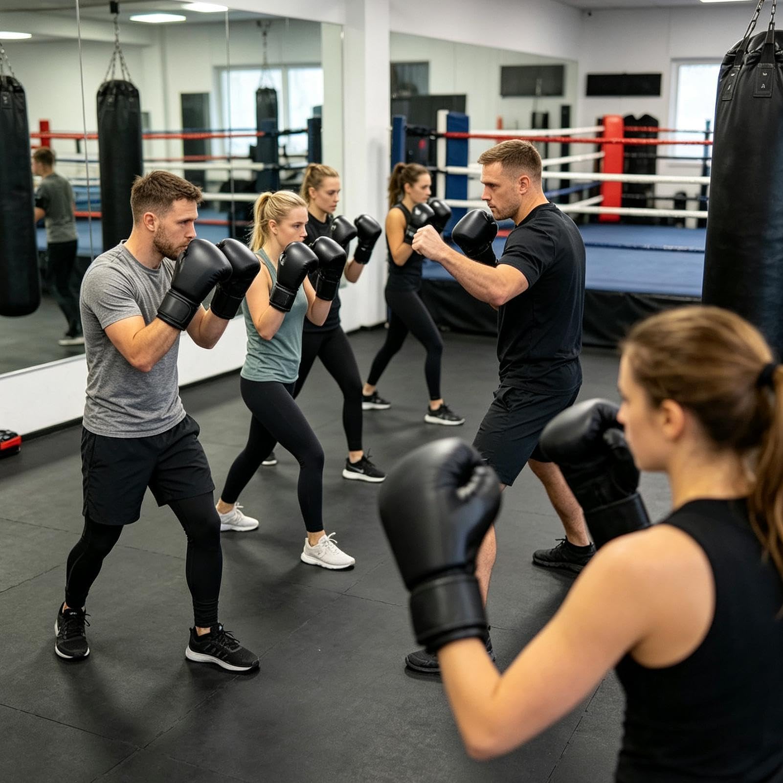 Guantoni Boxe Attrezzatura 12 Once Per Pugni, Combattimento E Allenamento | Guanti Da Allenamento Kickboxing Per Uomo Donna Professionisti Famiglia Appartamento Scuola Casa Palestra Studio