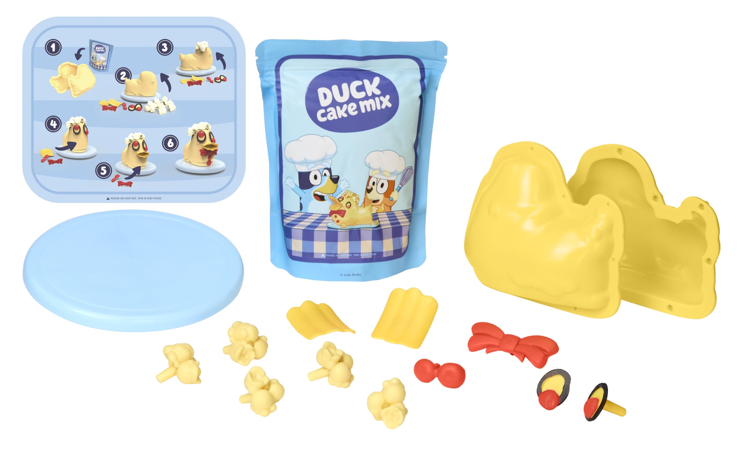 Little Tikes Creative Chefs Bluey Duck Cake Kit with 15 Accessories, Pretend Play Cooking Set, for Boys and Girls Ages 3+ Years