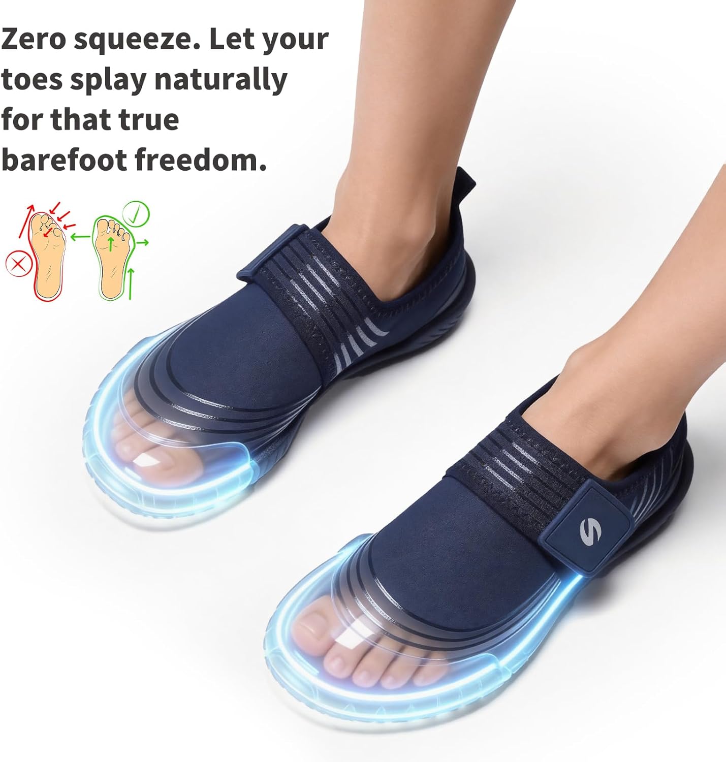 LIZRHA Water Shoes for Men and Women Quick Dry Aqua Swim Barefoot Shoes for Outdoor Fishing Beach Pool Boat Surfing Walking Water Park and Yoqa Activities