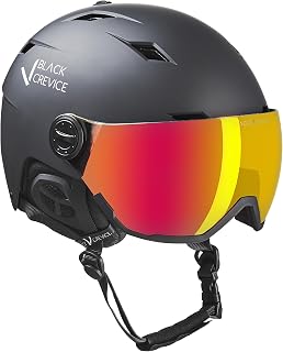 Black Crevice Casco de esquí con Visera Kirchberg I Transpirable para Hombre y Mujer con Aberturas de ventilación, Casco de esquí Unisex, Casco de esquí Ajustable