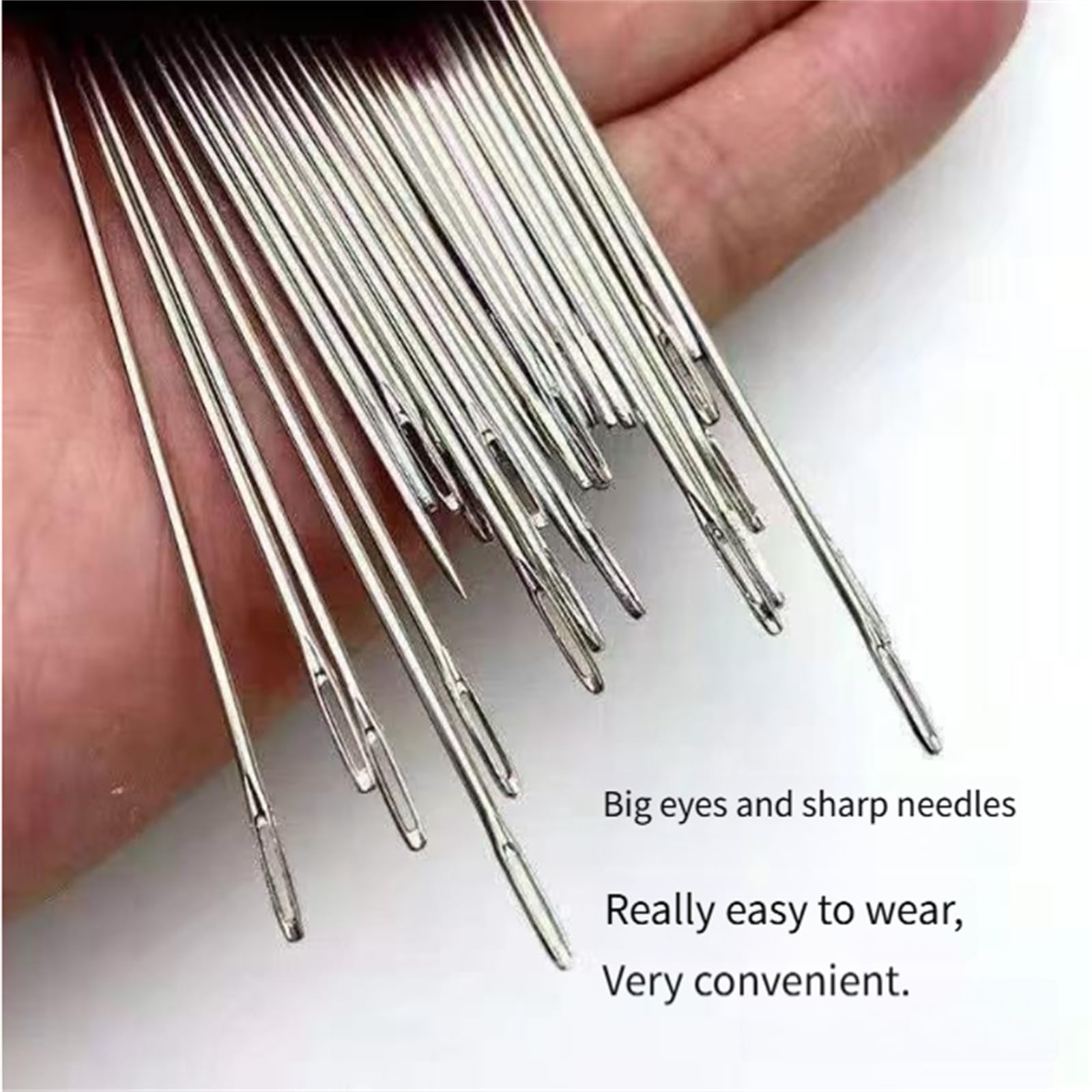 Amazon.com: Big Eye Steel Sewing Needles Kit, Stainless Steel