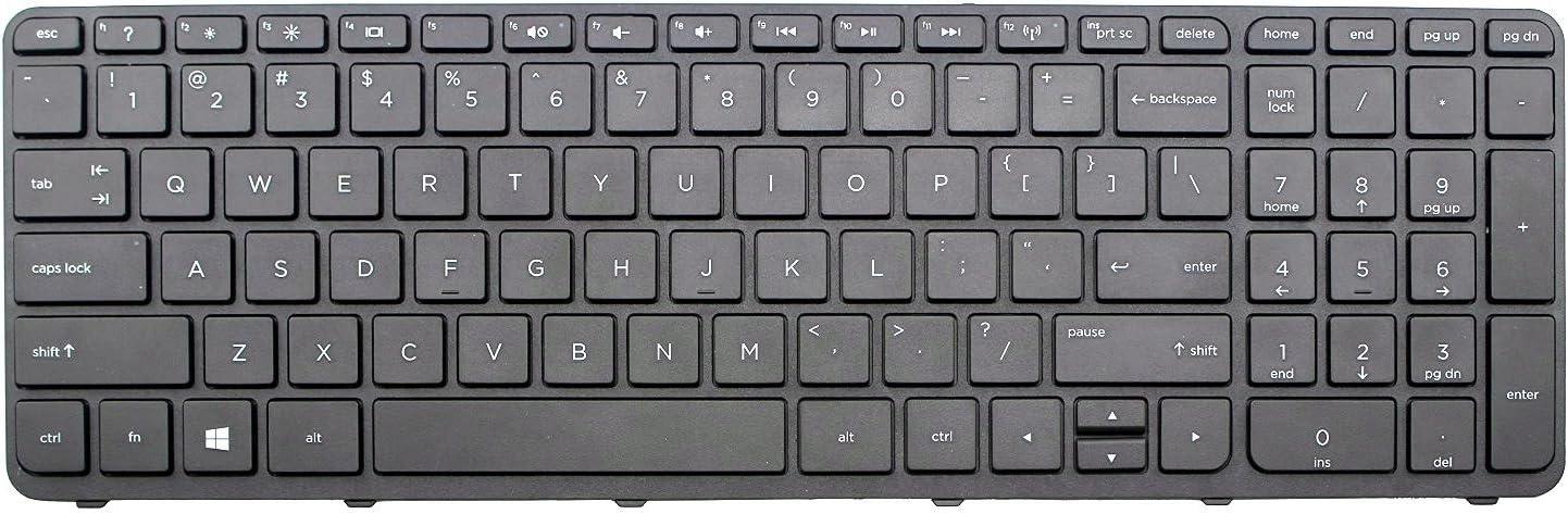 New Laptop Notebook Keyboard US Layout Color Black (no frame) For HP 15-R000, 15-R100 15-r004xx 15-r011dx 15-r013ca 15-r015dx 15-r017dx 15-r018dx 15-r021nr 15-r022nr 15-r023nr 15-r024nr 15-r025nr 15-r026nr 15-r029wm 15-r030nr 15-r030wm 15-r031ds 15-r033ca 15-r034ca 15-r038ca 15-r039ca 15-r050nr 15-r052nr 15-r053cl 15-r063nr 15-r081nr 15-r082nr 15t-r000 15t-r000 15t-r100 15-r150nr 15-r134cl 15-r136wm 15-r137wm 15t-r100 15-r138ca 15-r181nr