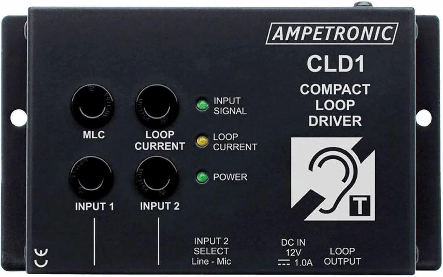 Listen Technologies CLD001PD CLD1 Induction Loop Driver, Desktop Mic and Counter Loop Pad; Smallest and Highest Performance Amplifier in Its Class; Metal Loss Compensation; Low Lifetime Cost