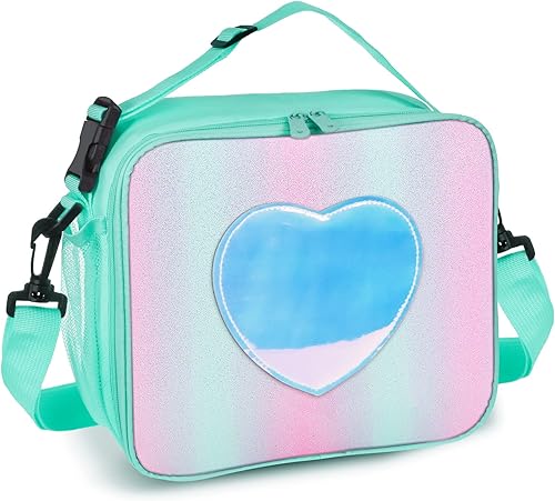 Samhe Lonchera para niñas y niños, bolsa de mano aislada con diseño de arco iris, a prueba de fugas, térmica, reutilizable, para la escuela, la