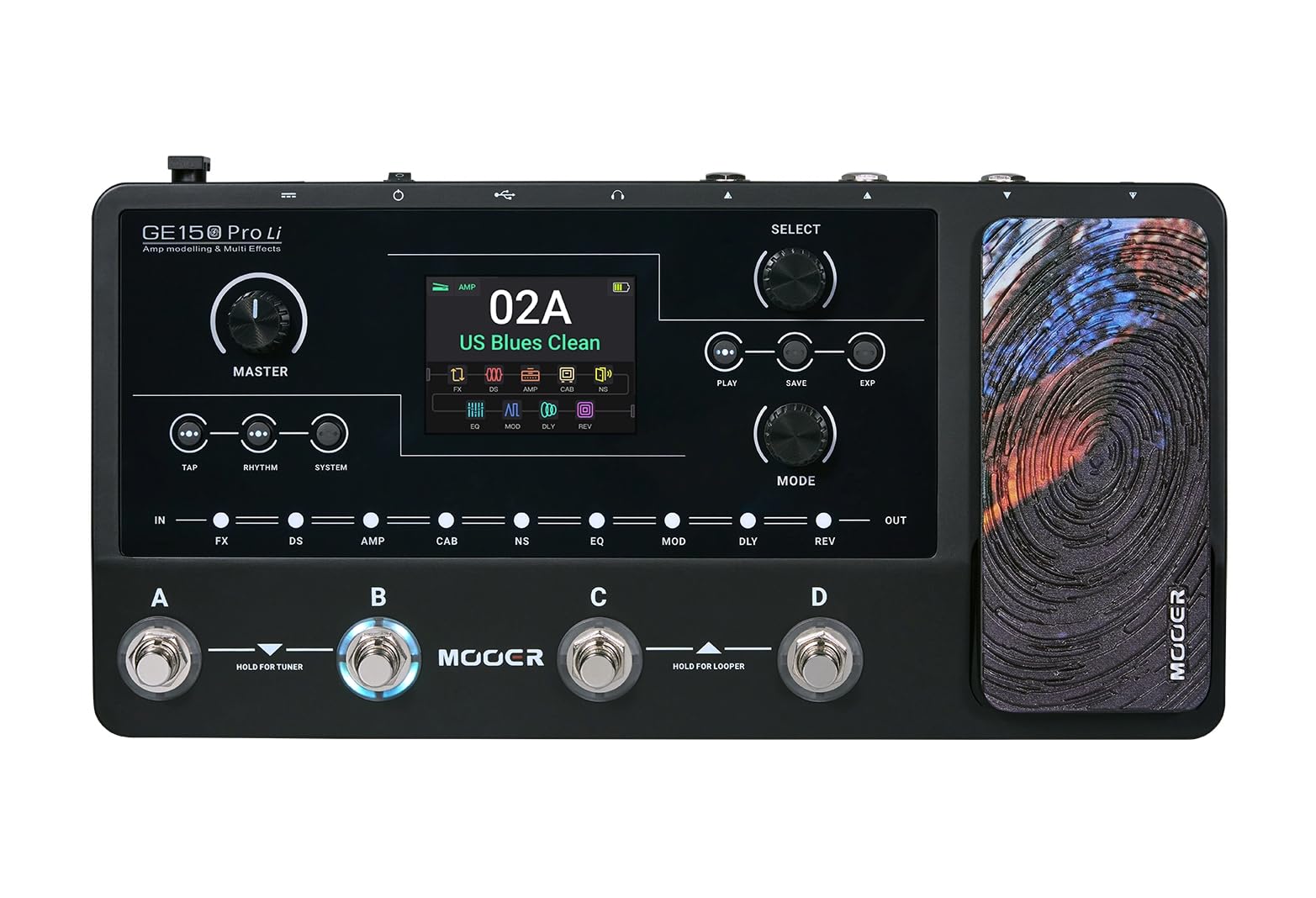 Mooer GE150 PRO Li - Amp Modeling & Multi Effects, with Battery, Black