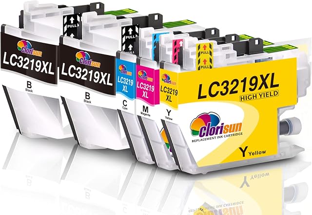 Clorisun LC3219XL LC3217 Ink Cartridges for Brother LC3219 LC3217 XL 3219XL Ink Cartridges Multipack for Brother MFC J5330DW J6930DW J6530DW J5335DW J5730DW J5930DW J6935DW Printer(5 Pack)