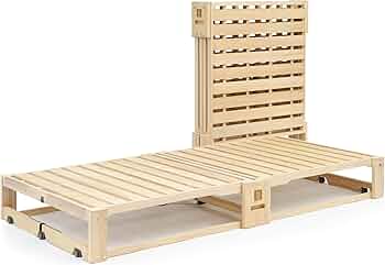 Amazon｜軽量折りたたみベッド 桐らくね プレミアム24 【日本製】 組立