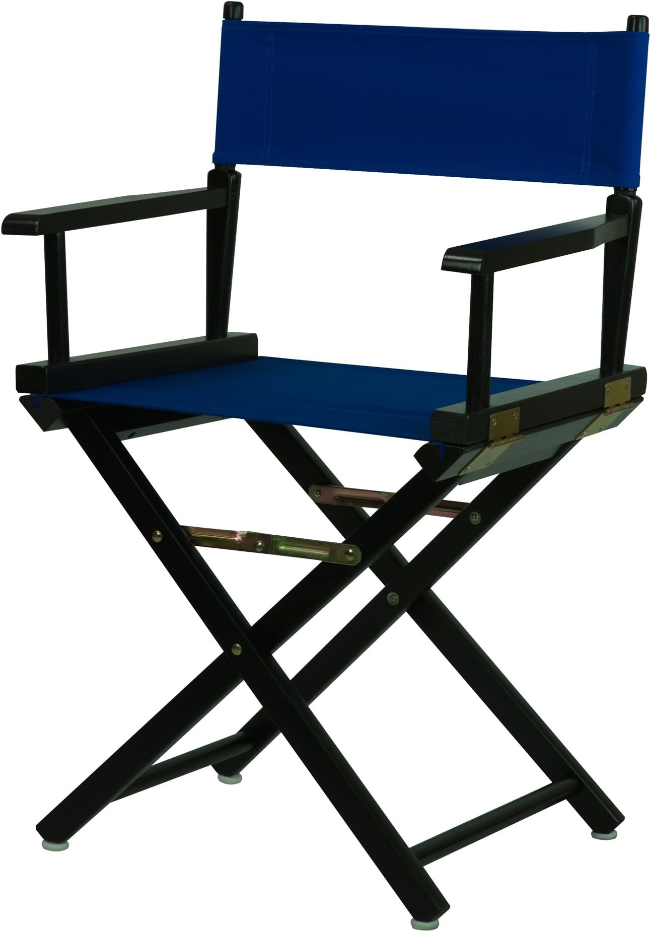 Director's Chair ,Black Frame/Royal Blue Canvas,18" - Classic Height