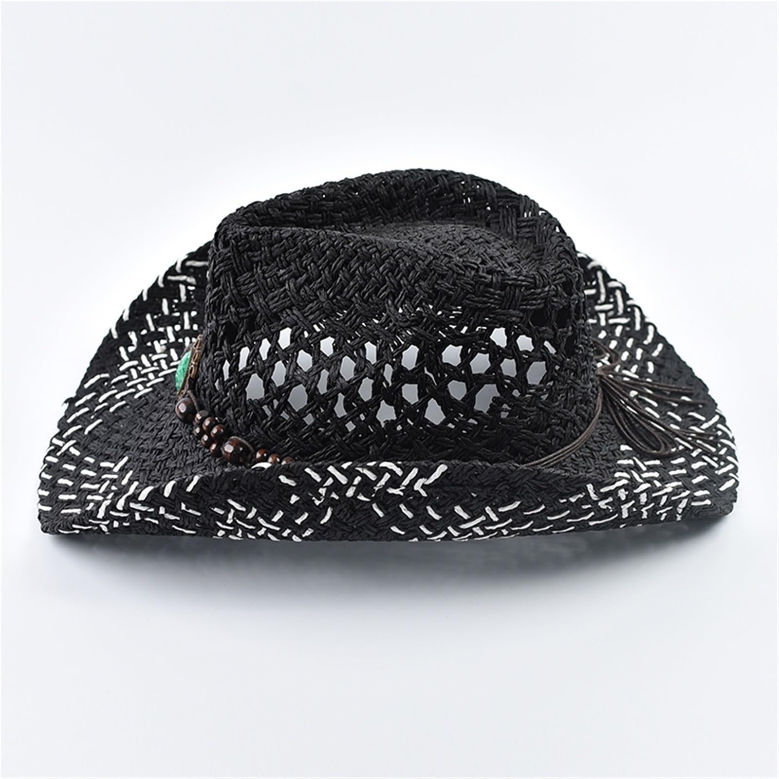 Sombrero de paja bohemio de verano para mujeres y hombres, estilo vaquero de Panamá, al aire libre, viajes, sol