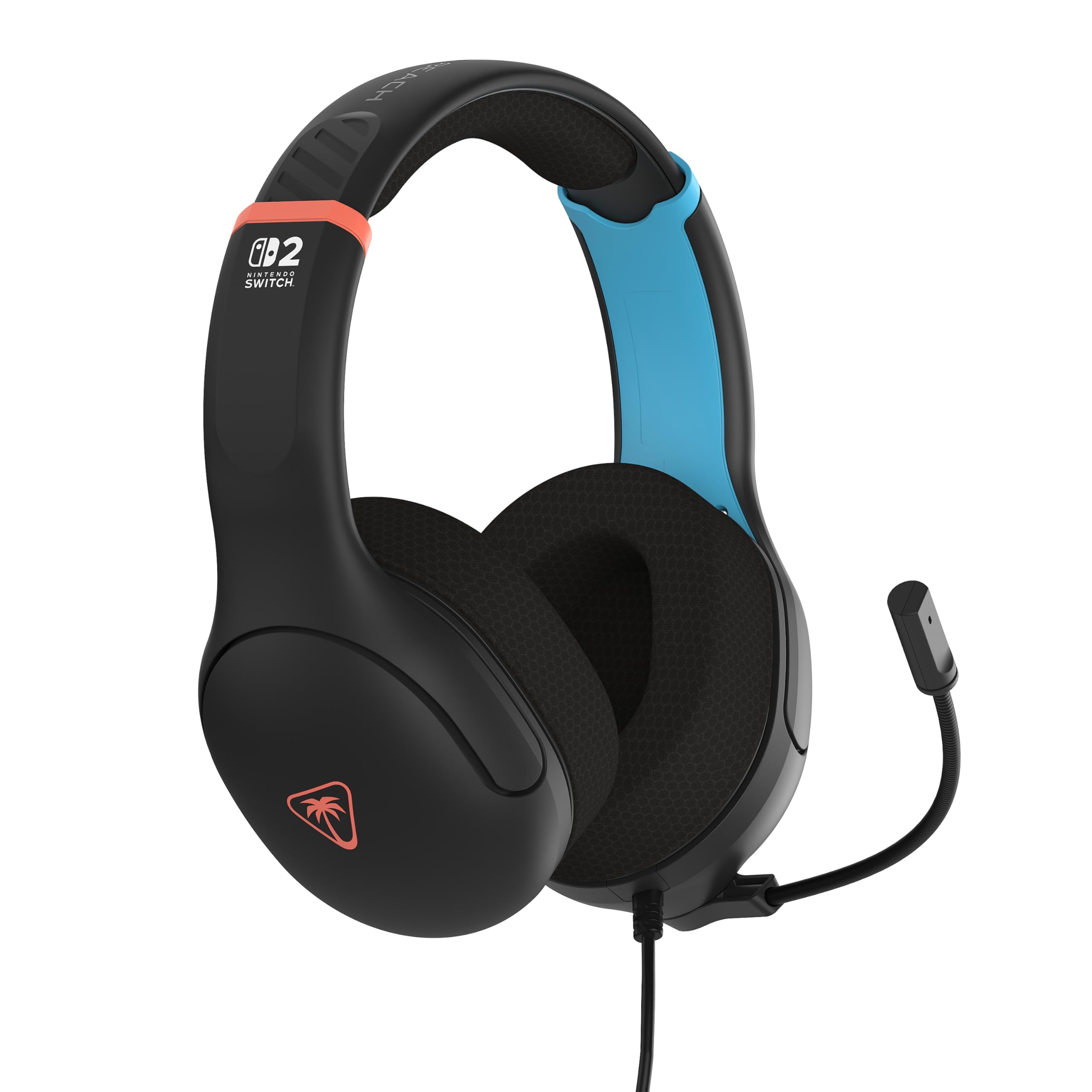 Turtle Beach Airlite Fit Nero carbone Cuffie da gioco con cavo - Con licenza ufficiale per Nintendo Switch 2, Nintendo Switch, Resistenti, Leggere