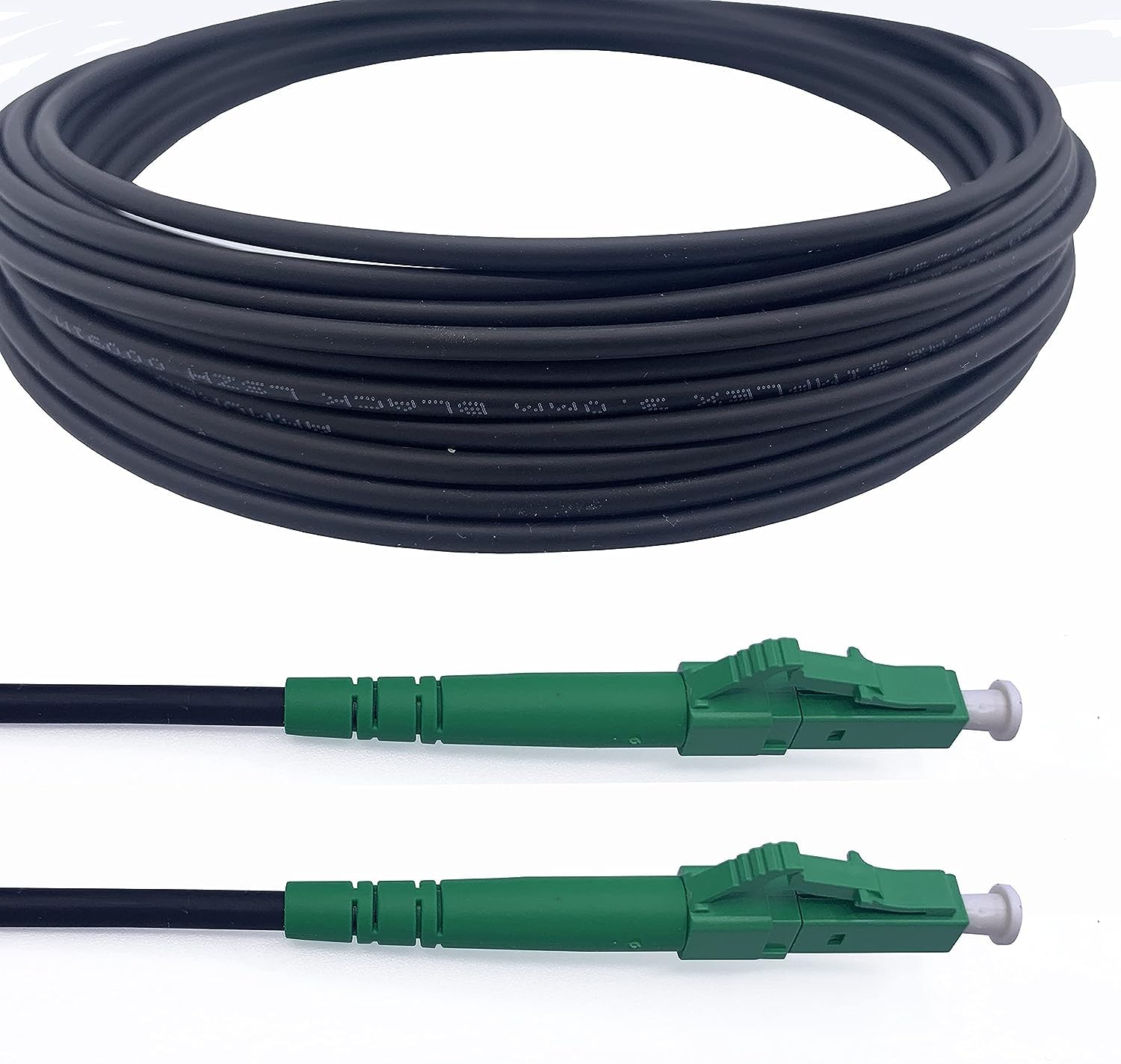 Iacob External & Internal Optic Fibre Cable FO CBL 001F A2 3.0mm TPU Black LC/APC - LC/APC (25m)