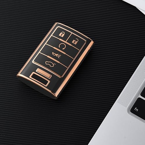 Miniatura 7 de ELOHEI Funda para llavero Cadillac, funda suave de alta calidad de protección completa compatible con Cadillac Escalade ATS CTS DTS SRX STS