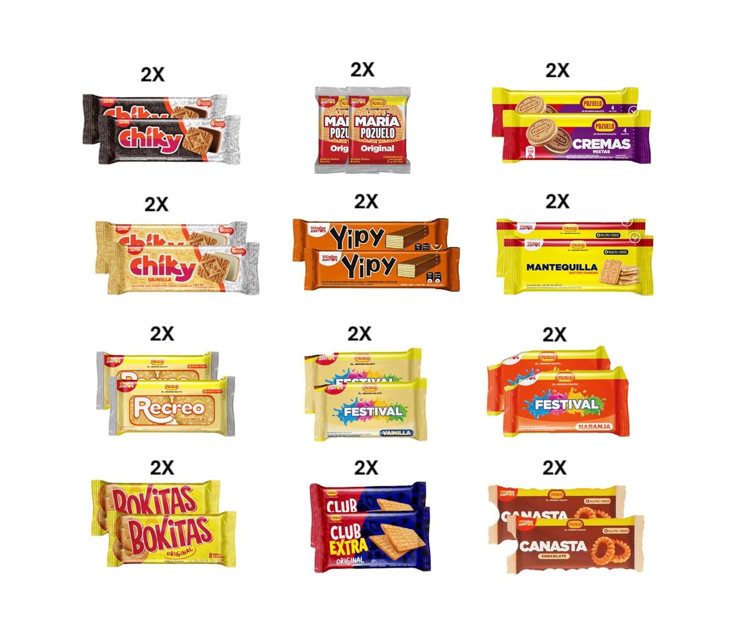 GalleTicas Mix Cookies Bundle Box – Authentic Costa Rican Cookie Variety Pack – 24-Count Snack Box for Gifting or Enjoying – Traditional Costa Rica Treats