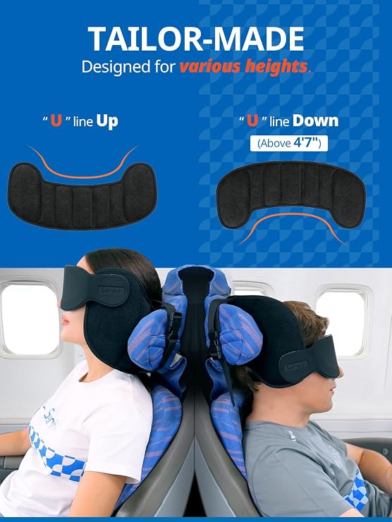 SARISUN Upgraded U Travel Pillow and Travel Pillow Alternative for Long Flight, Travel Essentials 360 Support Sleep Head Hold, Stop Bobblehead