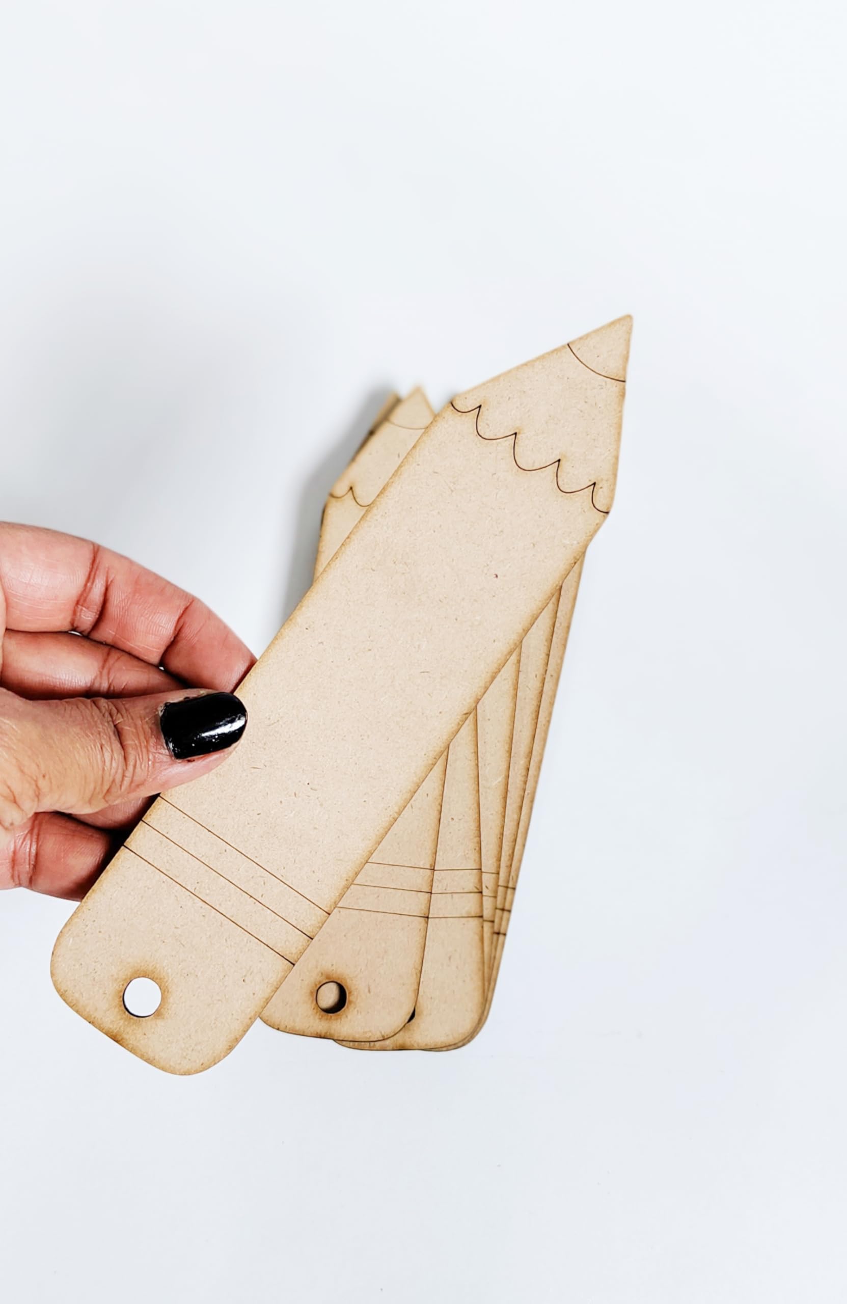 SIDDHANT Arts SACO 010(0704) Pencil Bookmark 6PCS. Plain MDF Blanks Cutouts for DIY, Artwork, Decoupage, Mix Media. Scrapbook, Craft etc.-image-29
