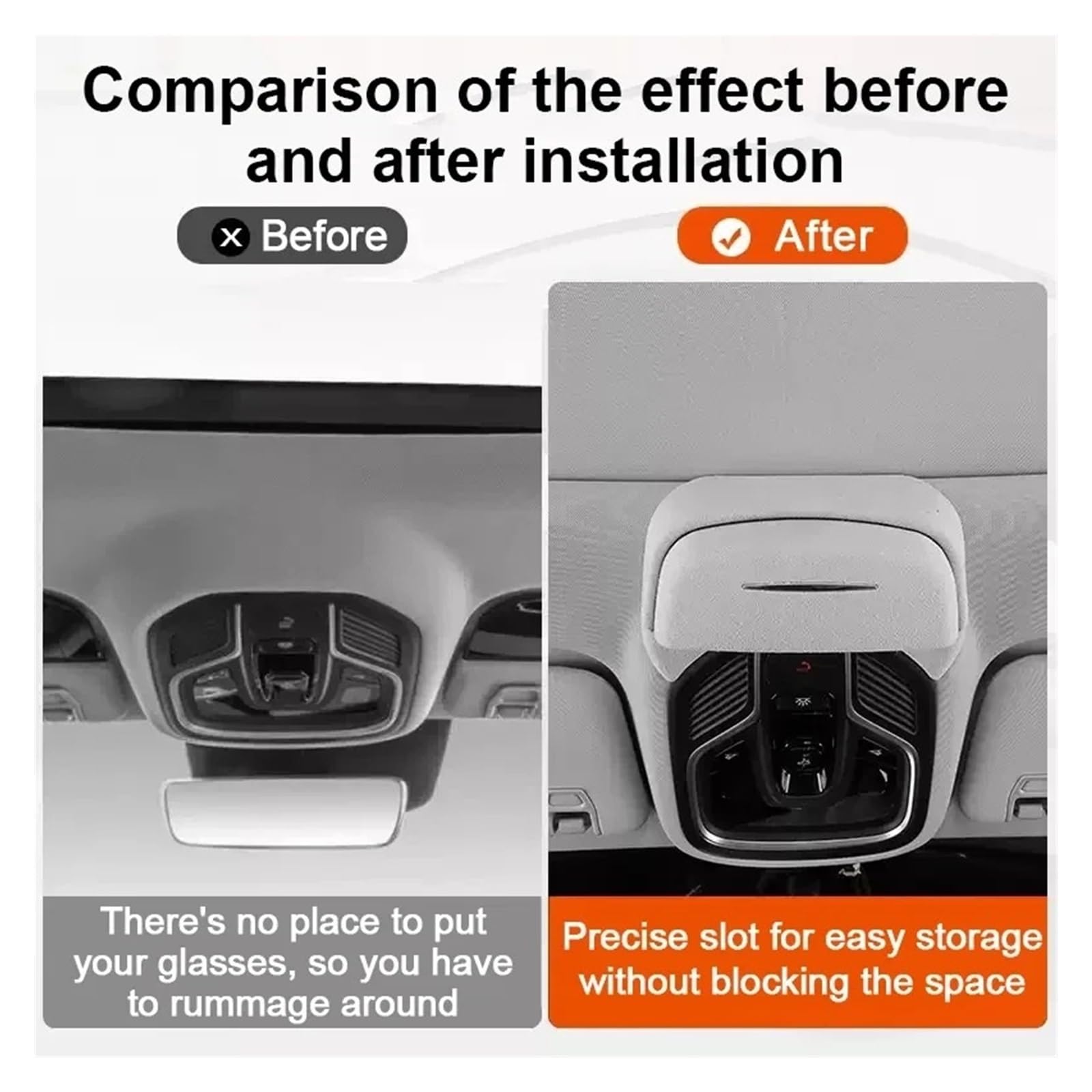 Soporte Gafas Sol Coche para DENZA N7 Estuche Protector Gafas De Coche Caja Almacenamiento para Sol Soporte Modificado Clip Techo Interior Magnetico Gafass Coches(Gray 2pcs)