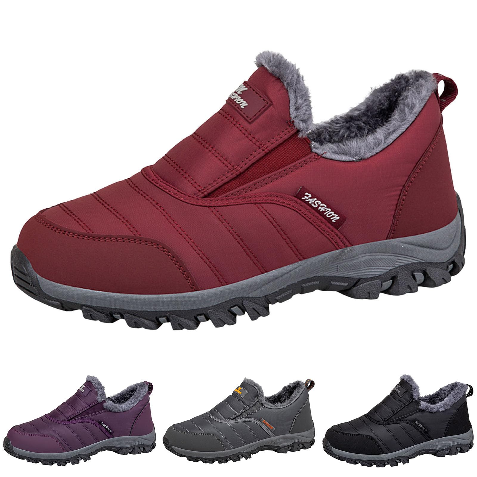 Scarponcino Bambino 2026 Stivali da Neve Donna Invernali Caldi e Ispessiti Stile Coppia Moda Semplice Comodo Fondo Spesso Slip On Scarpe Casual Pioggia