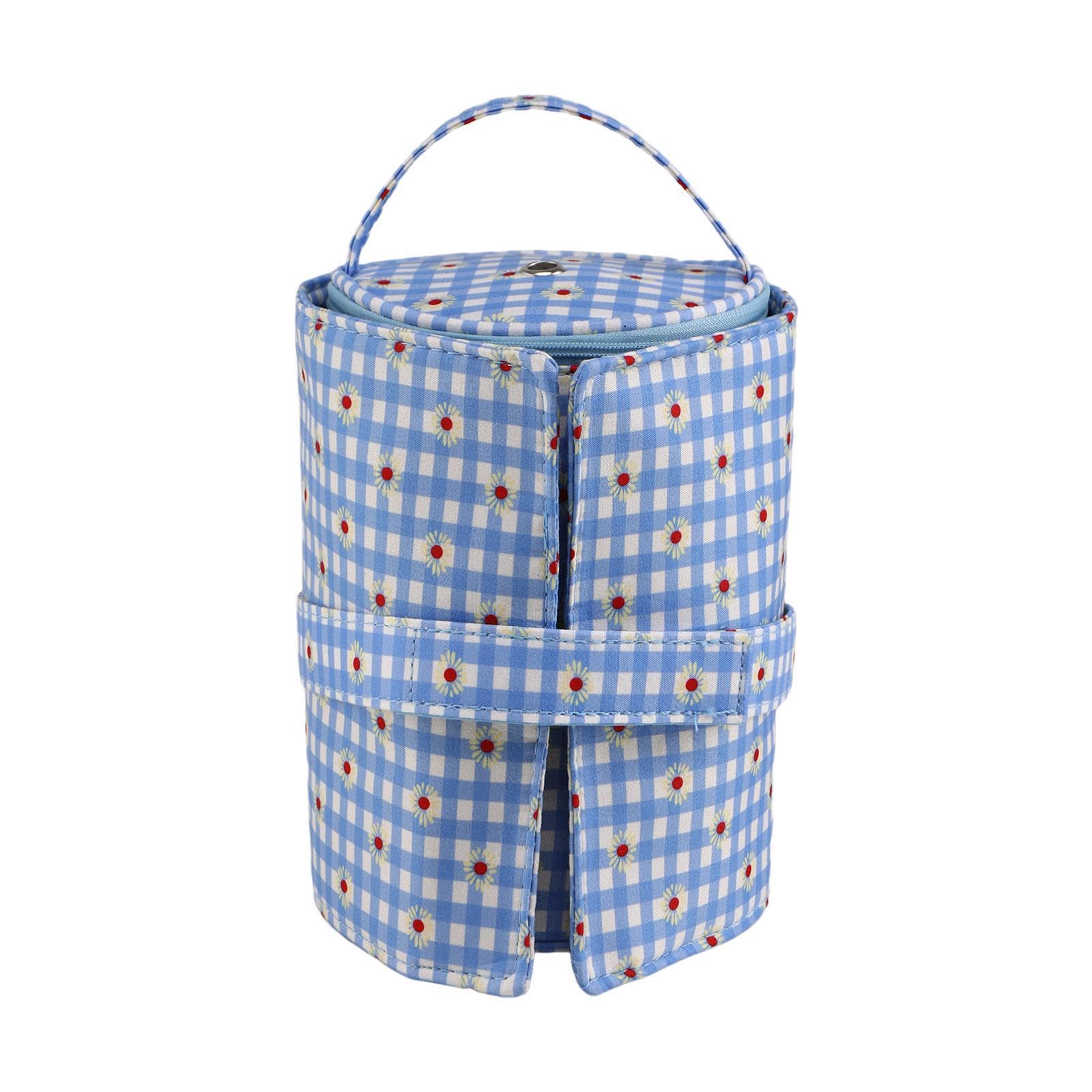 YIXANNX Knitting Crochet Supplies Storage Pouch Bag Tote For Busy Crafter Keeping Supplies Orderly And Handy Knitting Lovers Detachable Yarn Dispenser Thread, Blue, 14x18cm