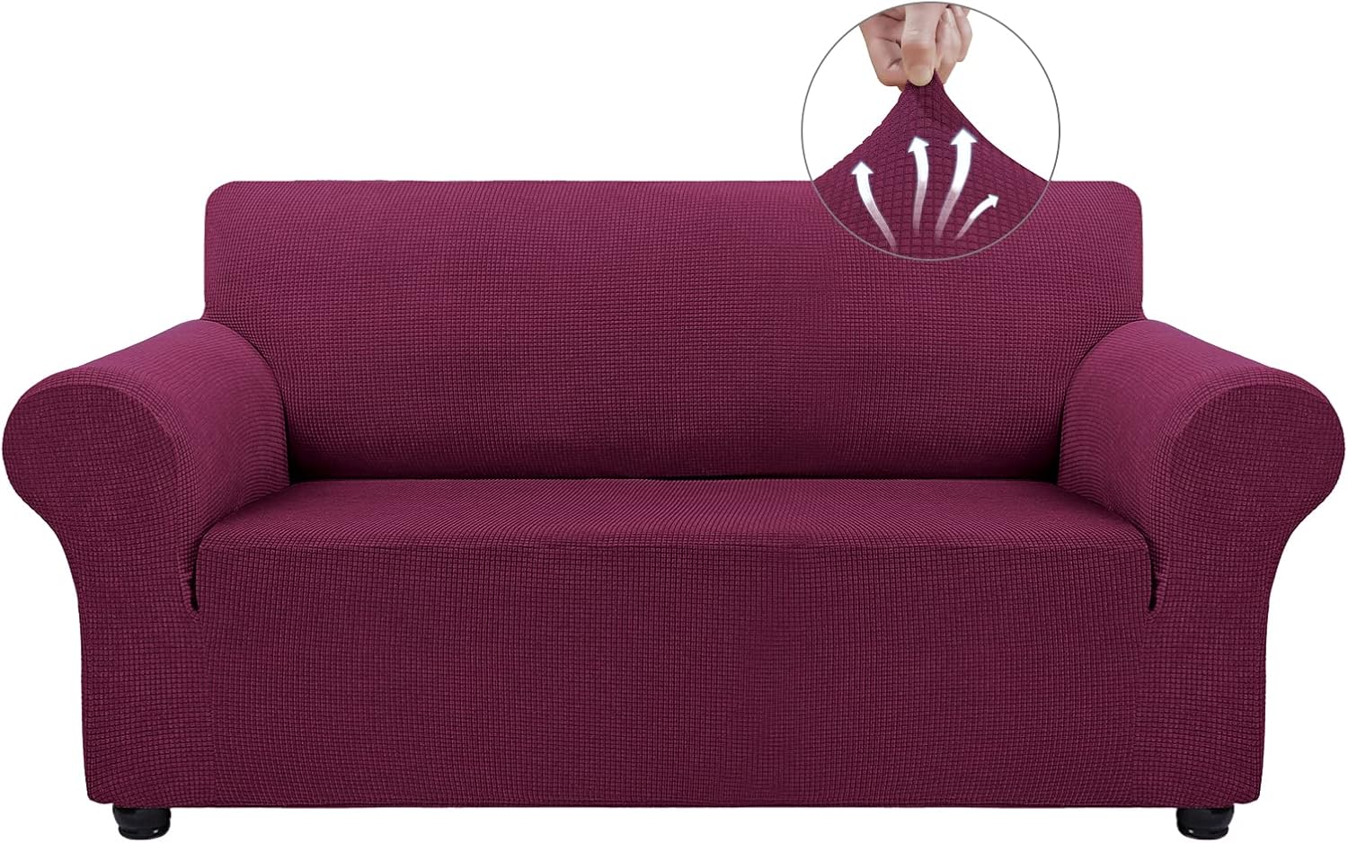 Asnomy Sofa Covers for 2 Cushion Couch Stretch loveseat