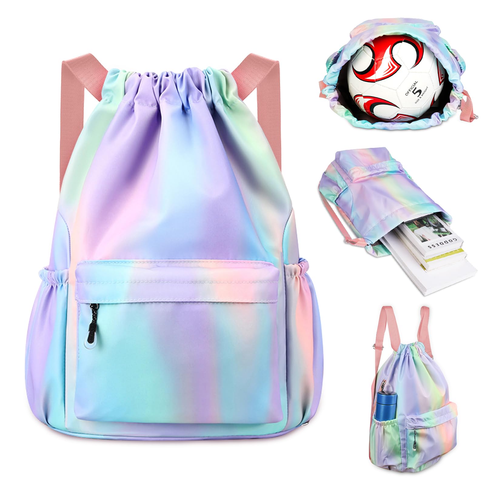 flintronic Borsa con Coulisse, Sacca Sportiva Palestra, Zaino con Coulisse Impermeabile, Sacca da Palestra con Coulisse, Borsa Palestra con Coulisse per Spiaggia Nuoto Fitness