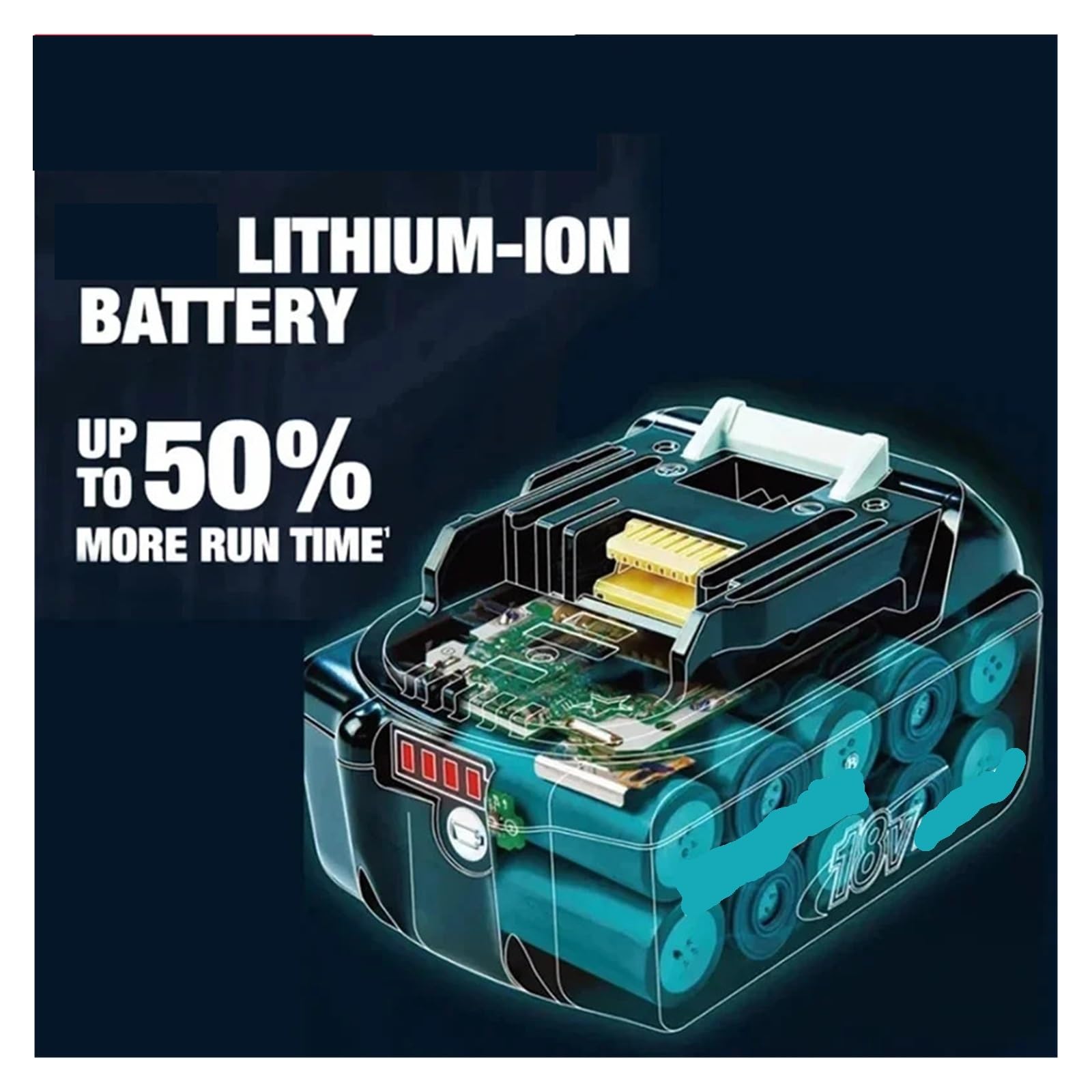 For Reemplazo De Batería De Litio De 18V 5.0Ah 6.0Ah 9.0Ah