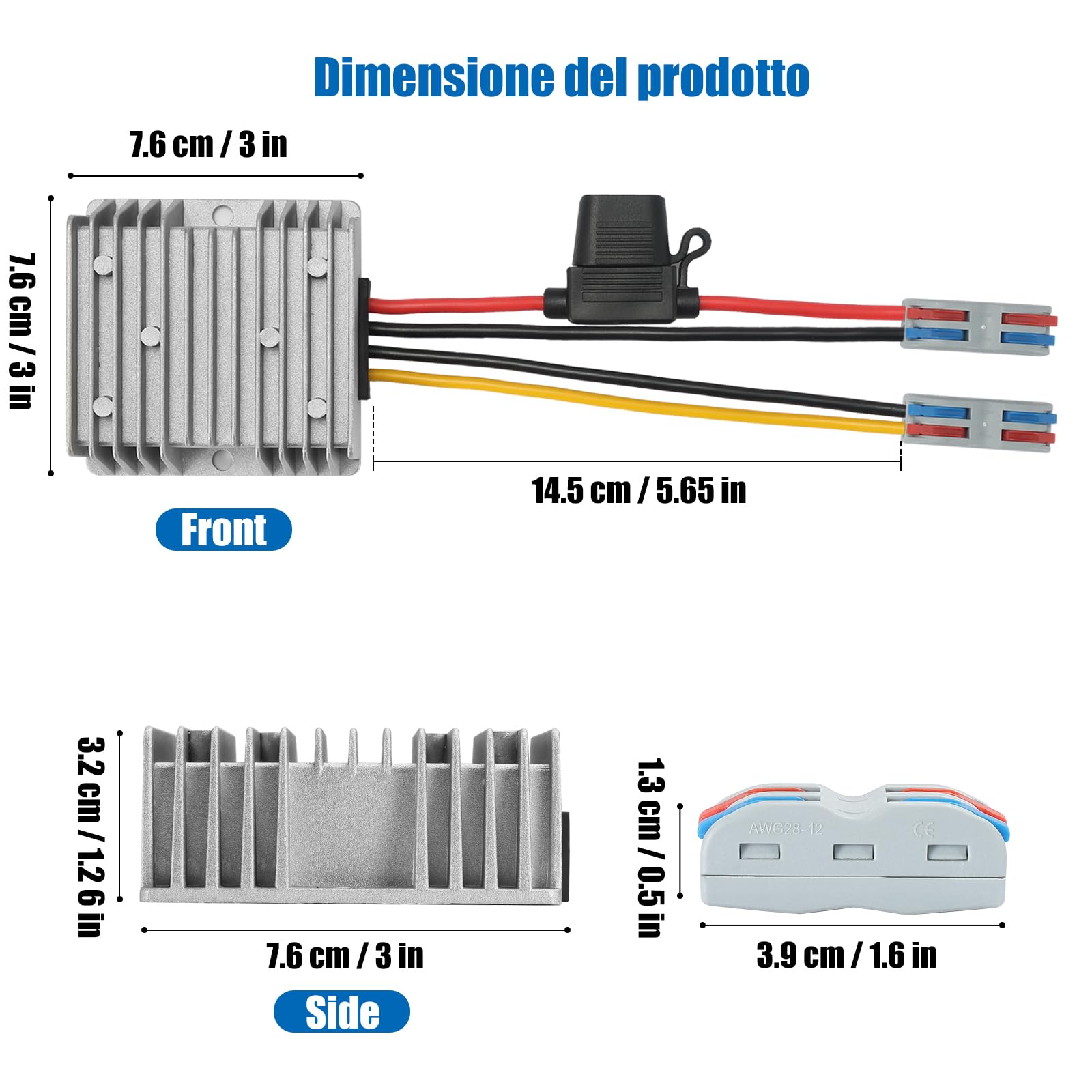 Step up 12 V a 24 V 15 A 360 W Boost Volt 12 V a 24 V 15 A dc dc converter Trasformatore Alimentatore Regolatore Limitatore Convertitore di tensione Raddrizzatore