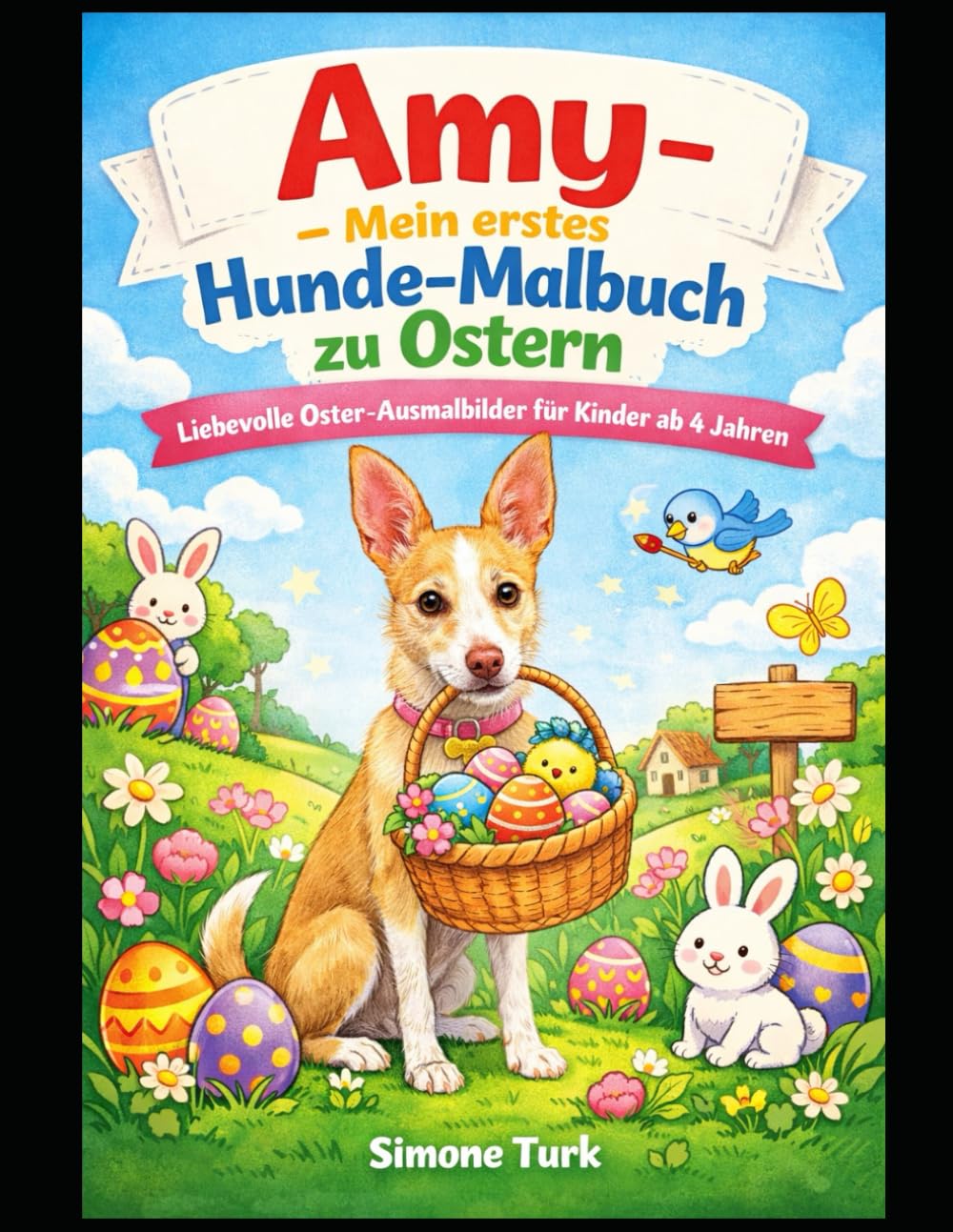 Amy – Mein erstes Hunde-Malbuch zu Ostern: Liebevolle Oster-Ausmalbilder für Kinder ab 4 Jahren (Serienname: Amy – Mein erstes Hunde-Malbuch)