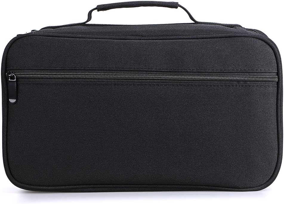 BTSKY Art Marker Carrying Case Lipstick Organizer-60 Slots Canvas Zippered Markers Storage for Touch Spectrum Noir Paint Sharpie Markers, Empty Wallet Only (Black)